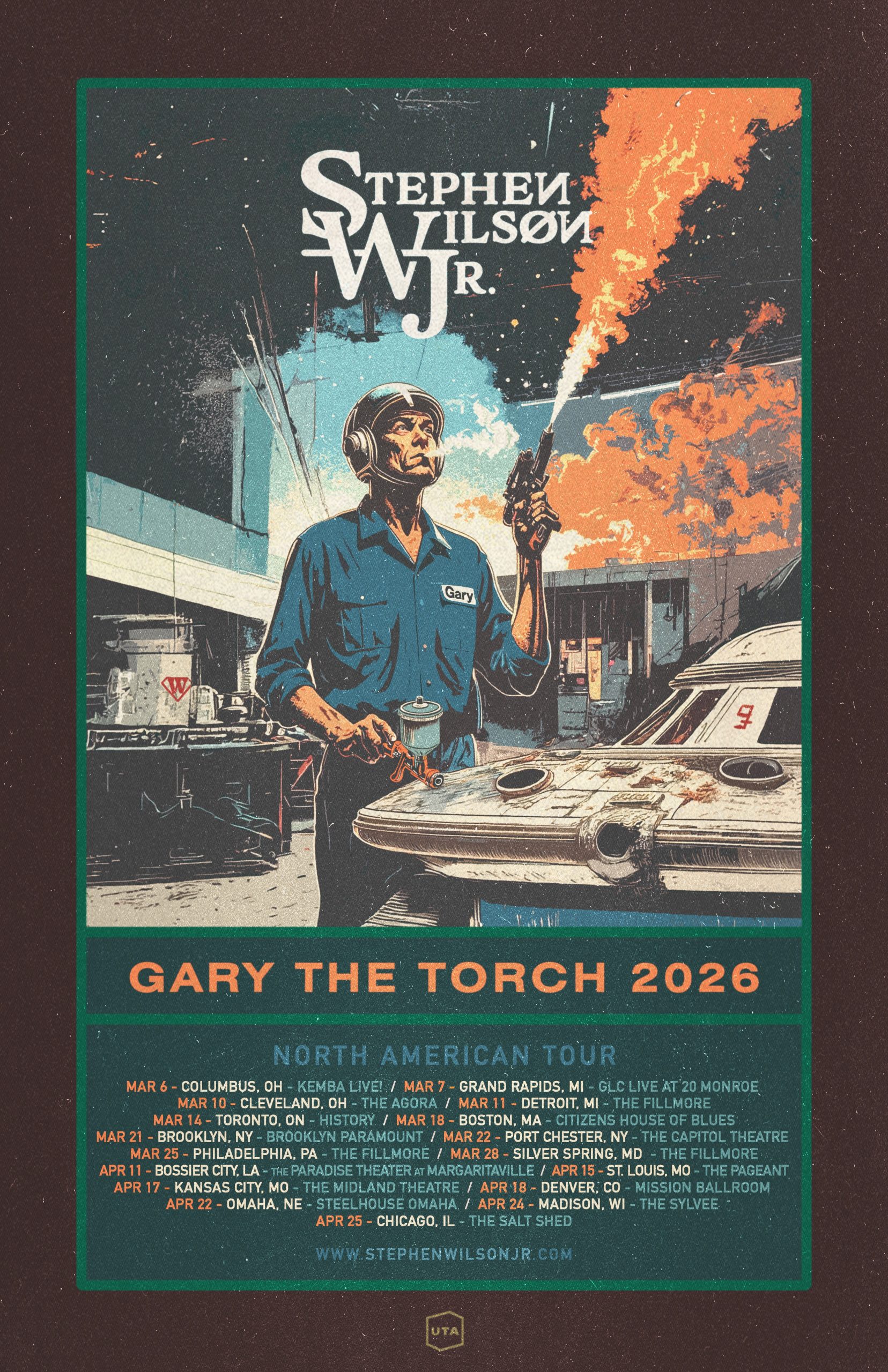 Stephen Wilson Jr. Gary The Torch Tour Poster 2026